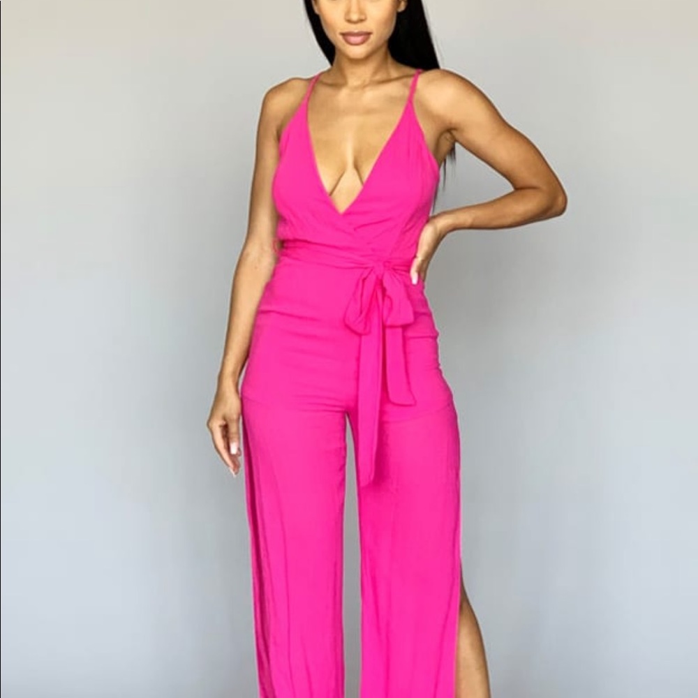 NEW SEXY SIDE SLIT JUMPSUIT $50